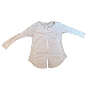 Lola & Sophie White Lightweight Long Sleeve Top – Size S